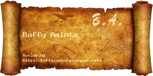 Baffy Aminta névjegykártya